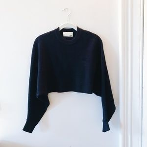 Wilfred Free | Cropped navy sweater